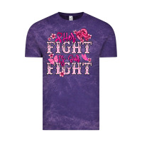 Cloud Purple Her fight is our fight Cancer Awareness Vintage Tee - HowdyJamesFarm