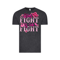 Vintage Black Her fight is our fight Cancer Awareness Vintage Tee - HowdyJamesFarm