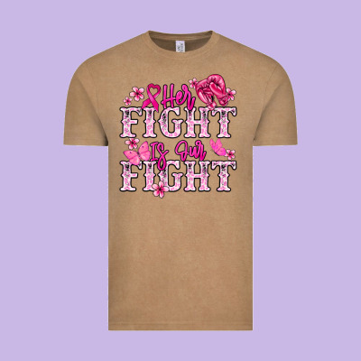 Her Fight Is Our Fight Cancer Awareness Vintage Tee Designed By Howdyjamesfarm
