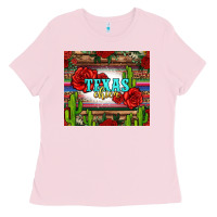 Bubblegum Pink texas chica with roses Ladies Tee - Jasminsmagicworld