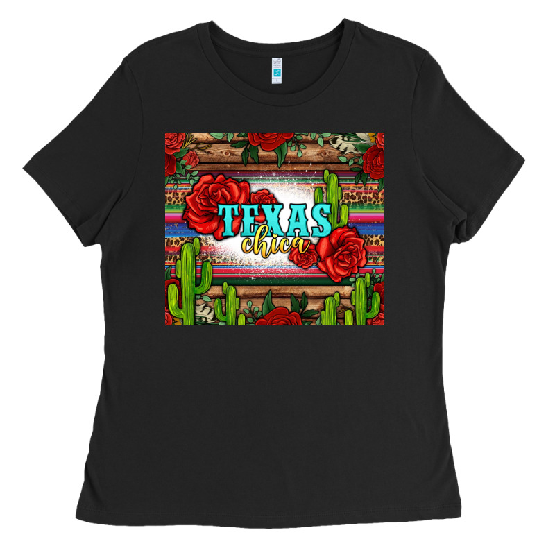 Texas Chica With Roses Ladies Tee by Jasminsmagicworld | Teevron