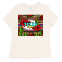 Bone texas chica with roses Ladies Tee - Jasminsmagicworld