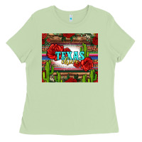 Matcha texas chica with roses Ladies Tee - Jasminsmagicworld