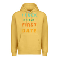 Antique Gold I F.uck On The First Date Funny First Date Gift Premium Hoodie - lanVoArt