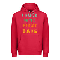 Cardinal I F.uck On The First Date Funny First Date Gift Premium Hoodie - lanVoArt
