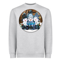 Heather Grey Chillin With My Snowmies Heavyweight Sweatshirt - FaDigitalArtStudio
