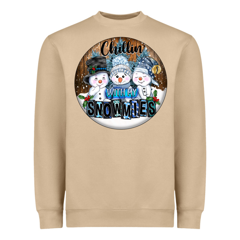 Chillin With My Snowmies Heavyweight Sweatshirt by FaDigitalArtStudio | Teevron
