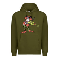 Army Green the iommi monkey Premium Hoodie - lanVoArt