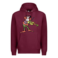 Burgundy the iommi monkey Premium Hoodie - lanVoArt