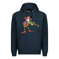 Navy the iommi monkey Premium Hoodie - lanVoArt