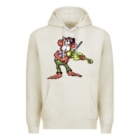 Oatmeal Heather the iommi monkey Premium Hoodie - lanVoArt