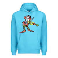 Ocean Blue the iommi monkey Premium Hoodie - lanVoArt