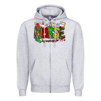 Heather Grey Nurse Juneenth Zipper Hoodie - CowhideDigitalArt