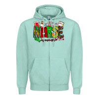 Seafoam Nurse Juneenth Zipper Hoodie - CowhideDigitalArt