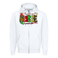White Nurse Juneenth Zipper Hoodie - CowhideDigitalArt