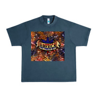 Midnight Navy Tiger America tumbler 4th of july Urban Heavy Tee - HowdyJamesFarm