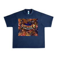Navy Tiger America tumbler 4th of july Urban Heavy Tee - HowdyJamesFarm
