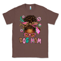 Chestnut Afro Messy Bun Dog Mom Classic Tee - texasbilliewilder