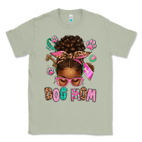 Matcha Afro Messy Bun Dog Mom Classic Tee - texasbilliewilder