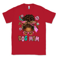 Red Afro Messy Bun Dog Mom Classic Tee - texasbilliewilder
