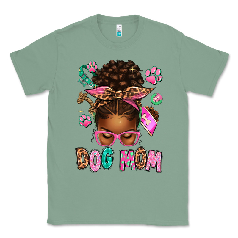 Afro Messy Bun Dog Mom Classic Tee by texasbilliewilder | Teevron