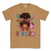 Toasted Coconut Afro Messy Bun Dog Mom Classic Tee - texasbilliewilder