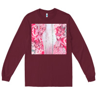 Burgundy custom name  breast cancer Long Sleeve Tee - CowGirlArtShop