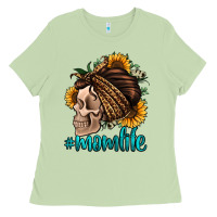 Matcha momlife skull with bandana Ladies Tee - Jasminsmagicworld