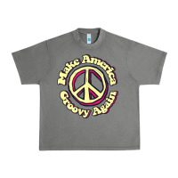Tornado Make America Groovy Again Peace Sign 70S Retro Urban Heavy Tee - lanVoArt