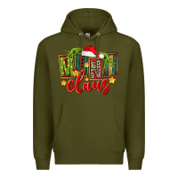 Army Green christmas mini claus Premium Hoodie - FaDigitalArtStudio