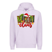 Lilac christmas mini claus Premium Hoodie - FaDigitalArtStudio
