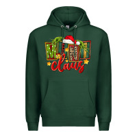 Sports Green christmas mini claus Premium Hoodie - FaDigitalArtStudio