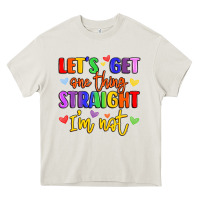 Cream celebrate pride with colorful text Heavy Core Tee - LillyAllenDesigns