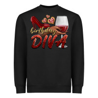Black birthday diva Heavyweight Sweatshirt - BundleAndBundleShop