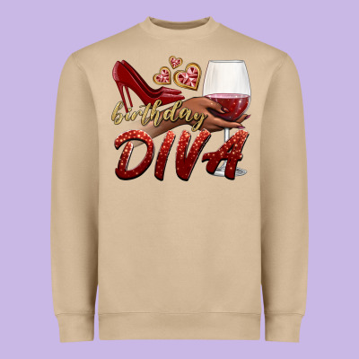 Birthday Diva Heavyweight Sweatshirt Designed By Bundleandbundleshop