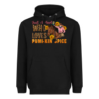 Black Just A Girl Who Loves Pumpkin Spice Cowgirl Heavyweight Hoodie - Artiststas
