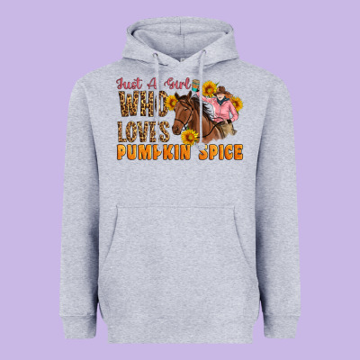 Just A Girl Who Loves Pumpkin Spice Cowgirl Heavyweight Hoodie Designed By Artiststas