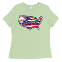 Matcha usa flag baseball Ladies Tee - BarkalooDesign