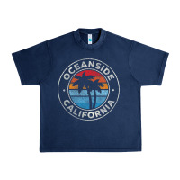 Navy Oceanside California Ca Vintage Retro 70S Urban Heavy Tee - lanVoArt