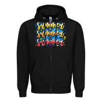 Black Summer Summer Summer Zipper Hoodie - CowhideDigitalArt