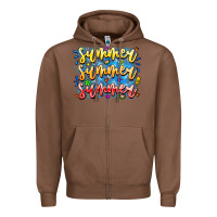 Chestnut Summer Summer Summer Zipper Hoodie - CowhideDigitalArt