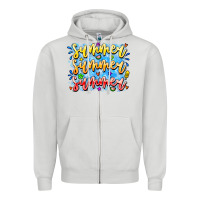 Dove Grey Summer Summer Summer Zipper Hoodie - CowhideDigitalArt