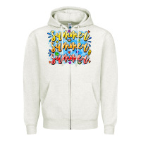 Oatmeal Heather Summer Summer Summer Zipper Hoodie - CowhideDigitalArt