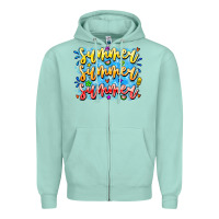 Seafoam Summer Summer Summer Zipper Hoodie - CowhideDigitalArt