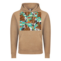 Vintage Coffee serape cowhide and leopard with glitter Vintage Hoodie - TumblerDesignByShophia