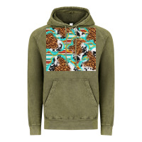 Vintage Olive serape cowhide and leopard with glitter Vintage Hoodie - TumblerDesignByShophia