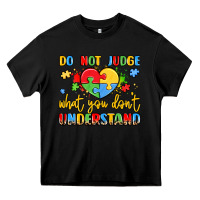 Black puzzle heart inclusivity message Heavy Core Tee - LillyAllenDesigns