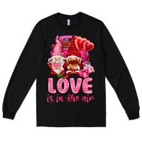 Love Is In The Air With Gnomies Valentine's Day Long Sleeve Tee | Teevron