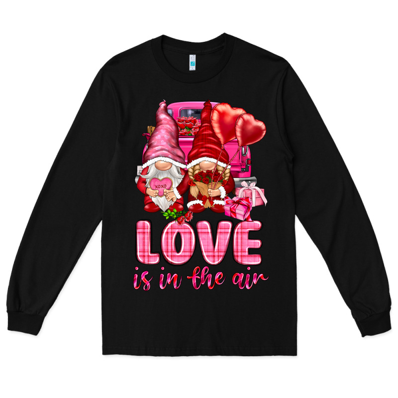 Love Is In The Air With Gnomies Valentine's Day Long Sleeve Tee by HowdyJamesFarm | Teevron