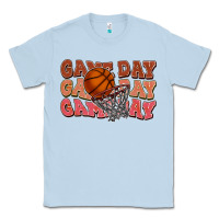Dusty Blue Game day game day game day Basketball Classic Tee - NancyCooperArtShop